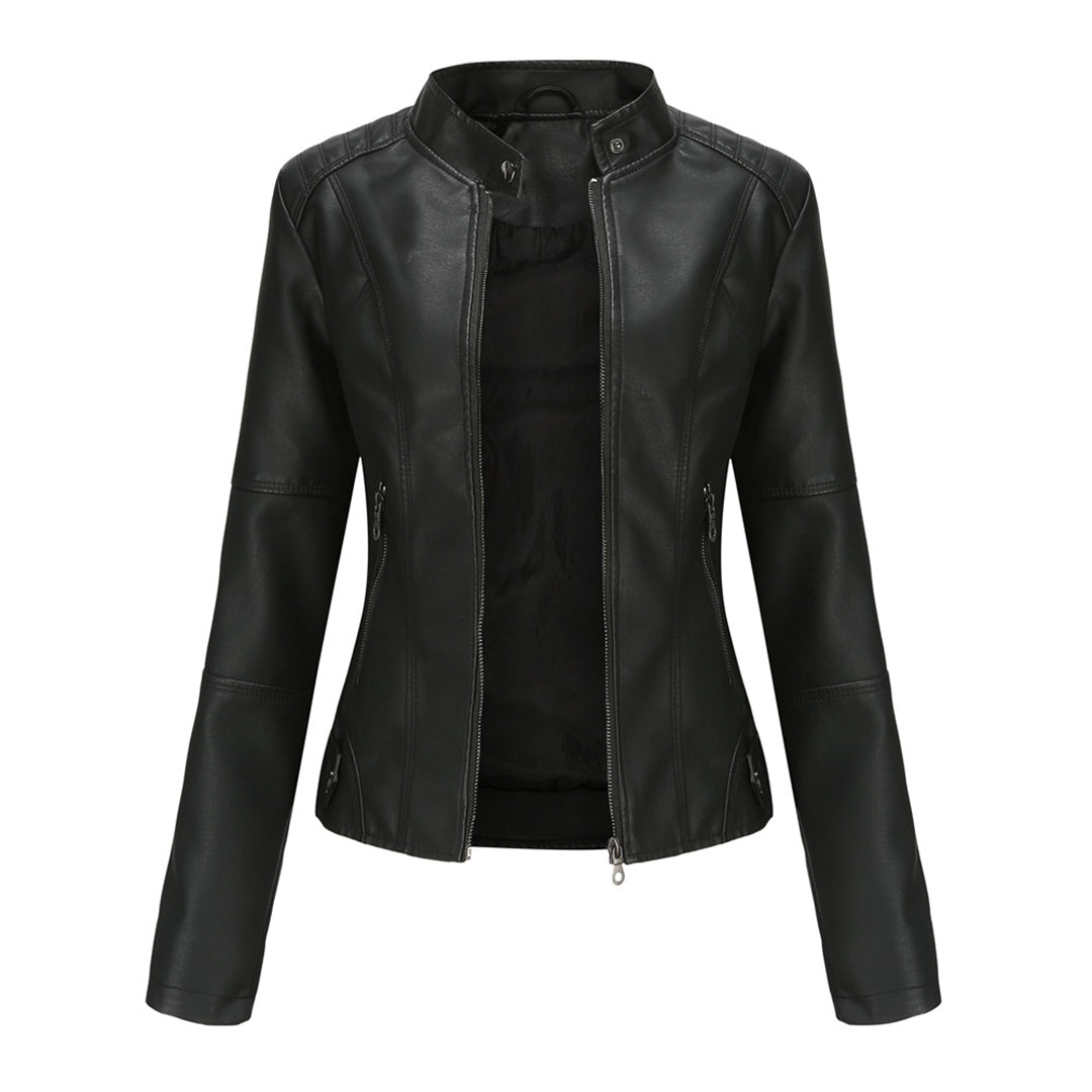 Zyra | Sleek Leather Biker Jacket