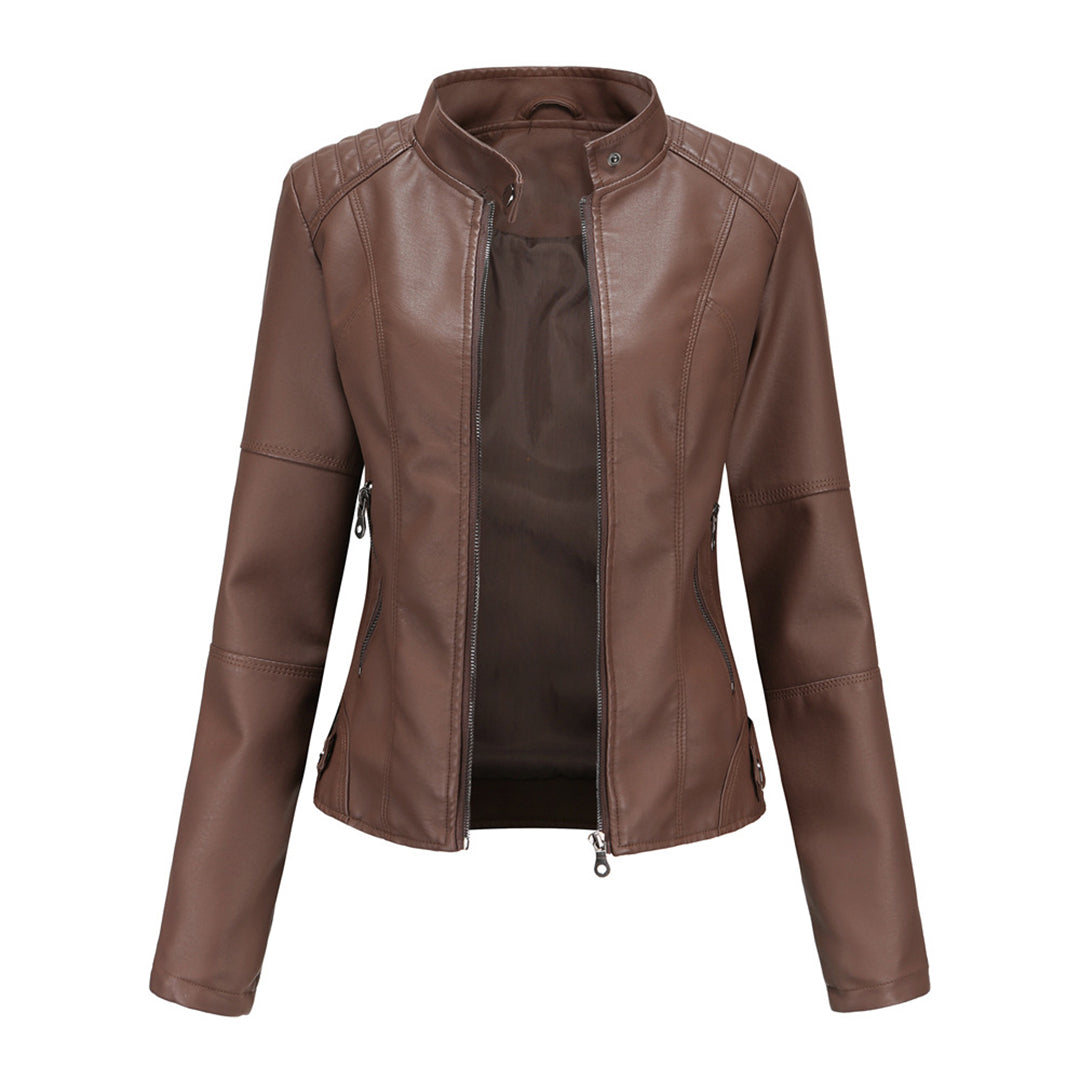 Zyra | Sleek Leather Biker Jacket