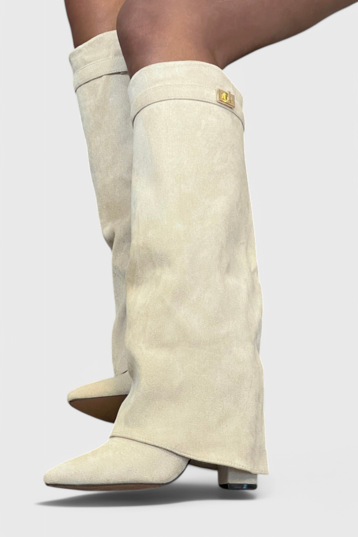 Raya | Women's Knee-High Fold-Over Boots - Image 1