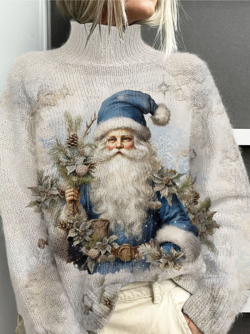 Goldie | Christmas Sweater with Vintage Santa