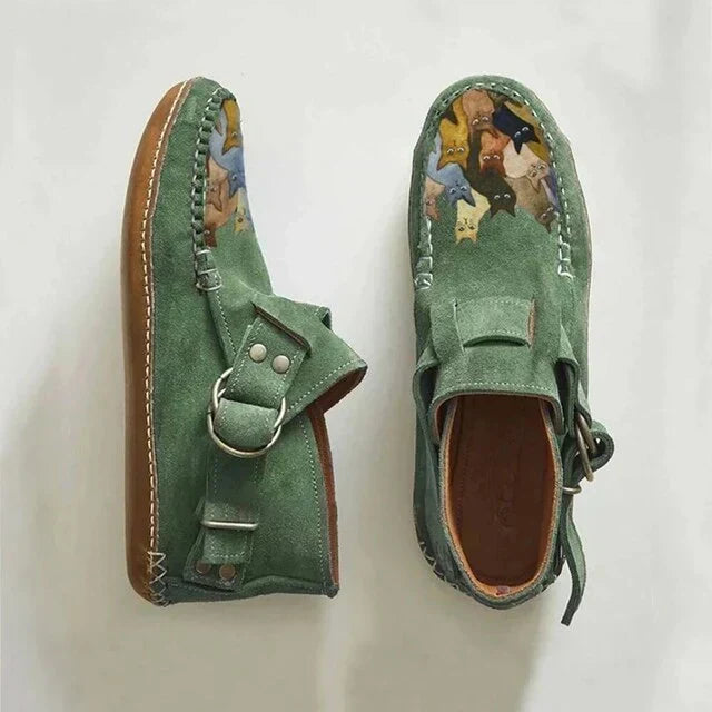 Halvorra | Women's Ankle Boots Suede Buckle - Image 2