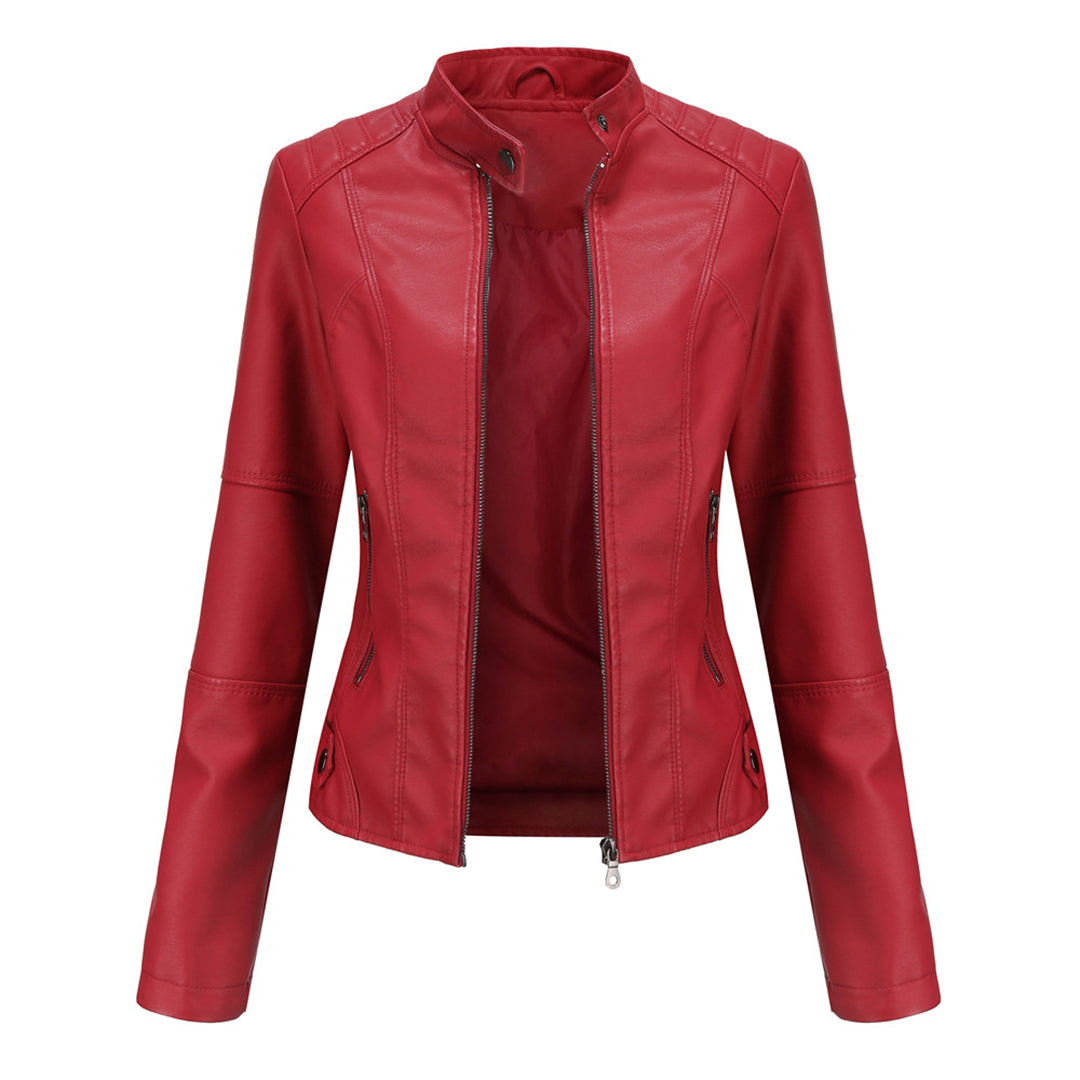Zyra | Sleek Leather Biker Jacket