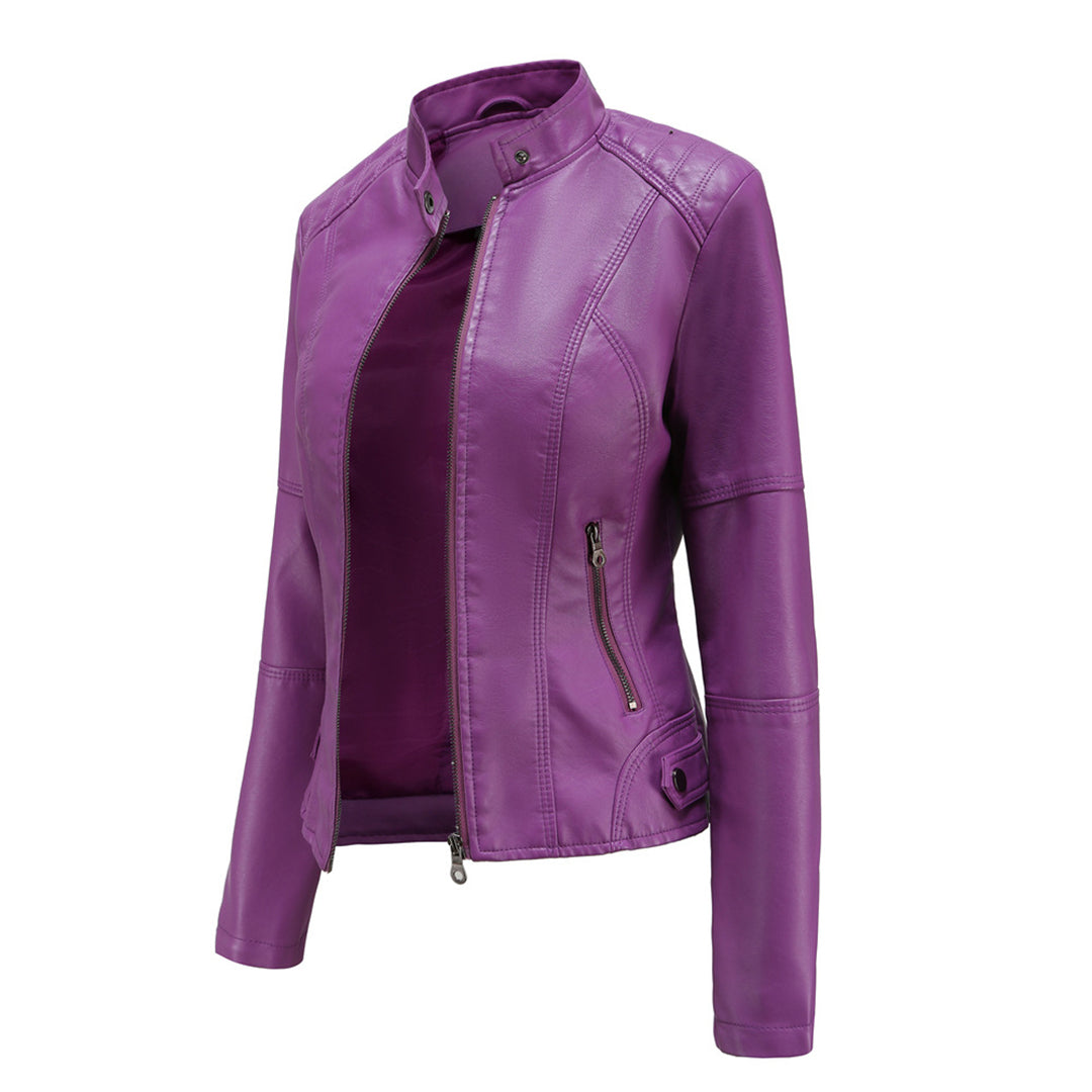 Zyra | Sleek Leather Biker Jacket