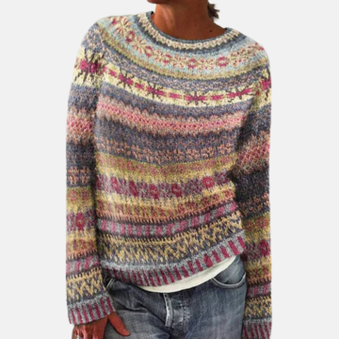 Arvindelle | Women's Fair Isle Knit Sweater - Image 1