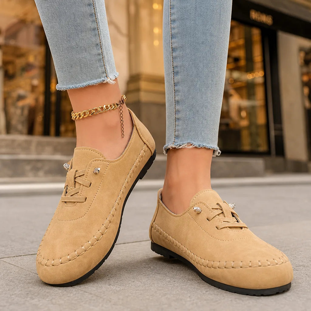 Brelvore | Women's Orthopedic Lace-Up Loafer Flats - Image 1
