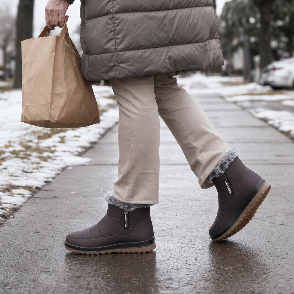 Calveth | Women's Waterproof Winter Snow Boots - Dark Brown - Image 2
