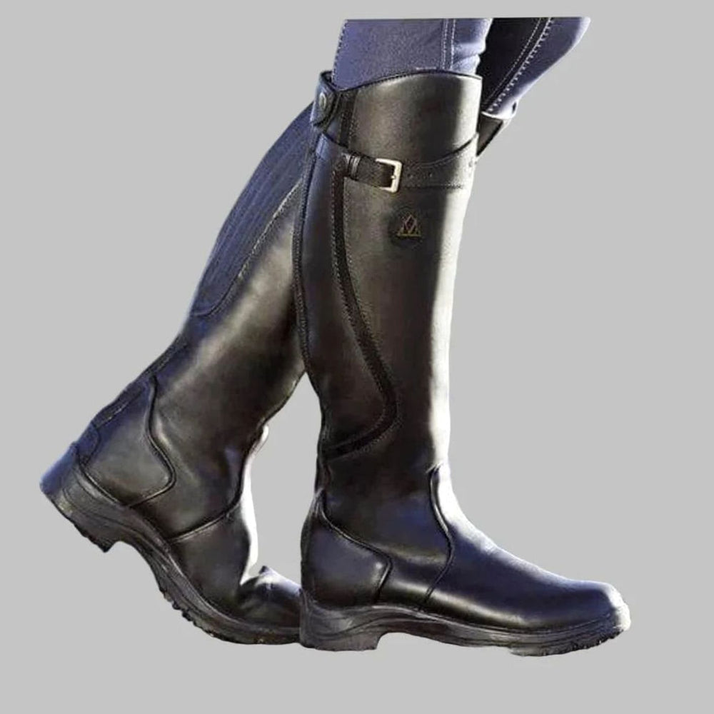 Calvindra | Women's Knee High Leather-Look Boots - Image 2