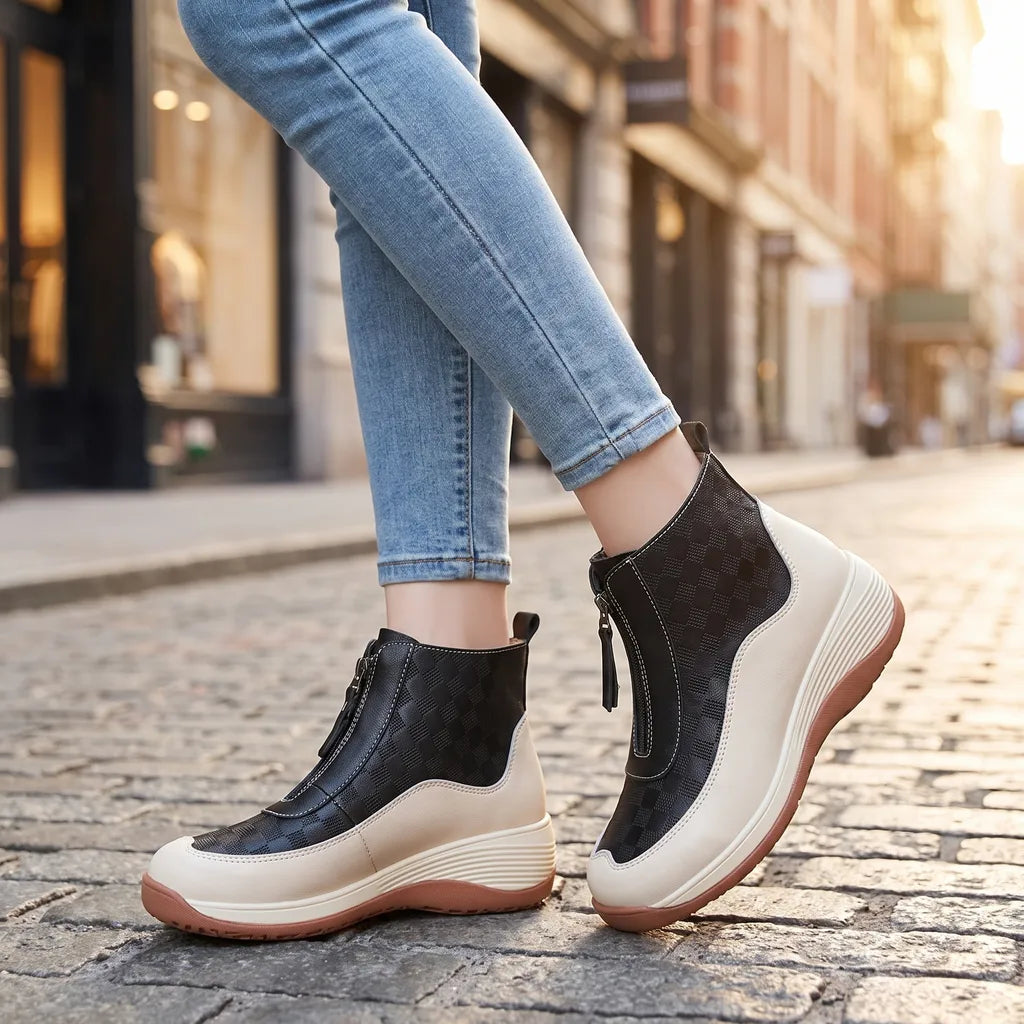 Carvelle | Women's Orthopedic Wedge Sneaker Boots - Image 1