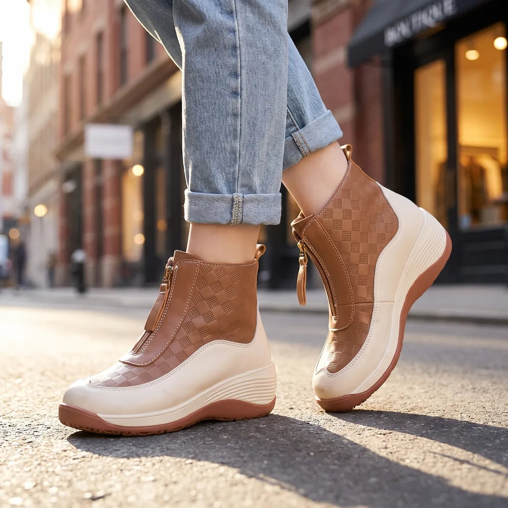 Carvelle | Women's Orthopedic Wedge Sneaker Boots - Image 2