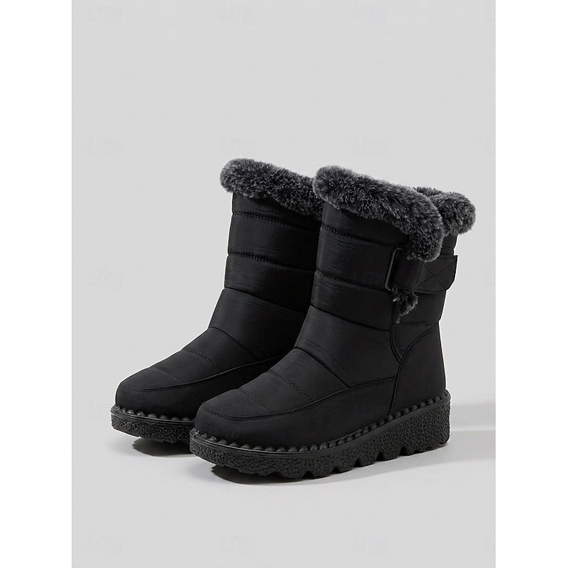 Catryn | Women's Waterproof Winter Snow Boots - Black - Image 1