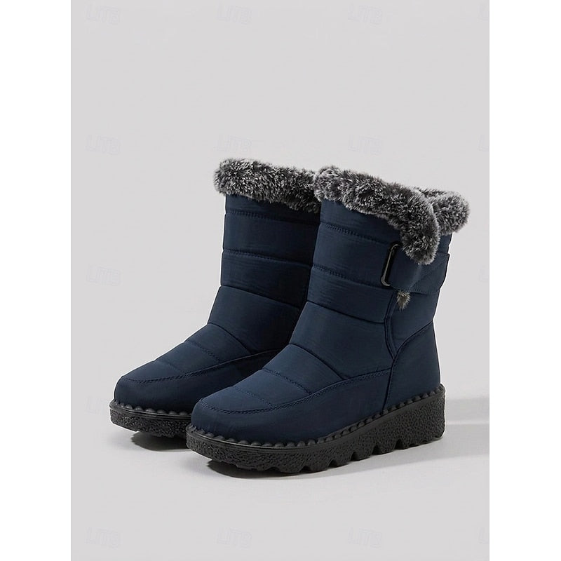 Catryn | Women's Waterproof Winter Snow Boots - Black - Image 2