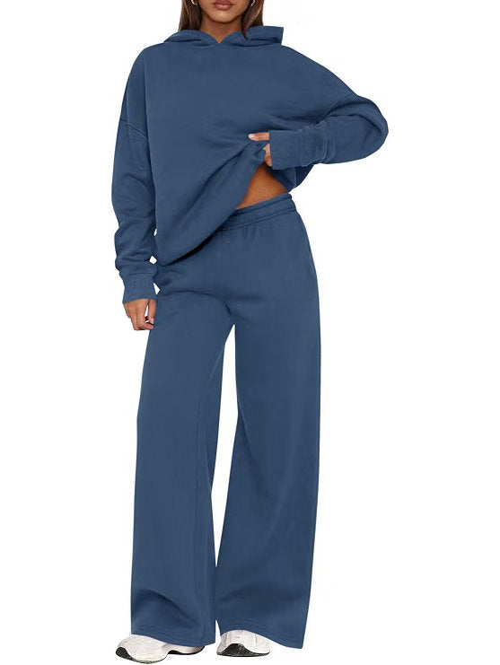 Clovaine | Women's Cozy Loungewear Set Hoodie & Sweatpants - Blue - Image 1
