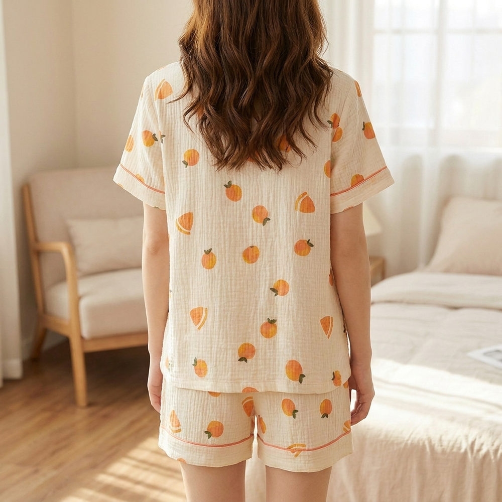 Clovina | Women's Cozy Loungewear Set & Shorts - Cream - Image 2