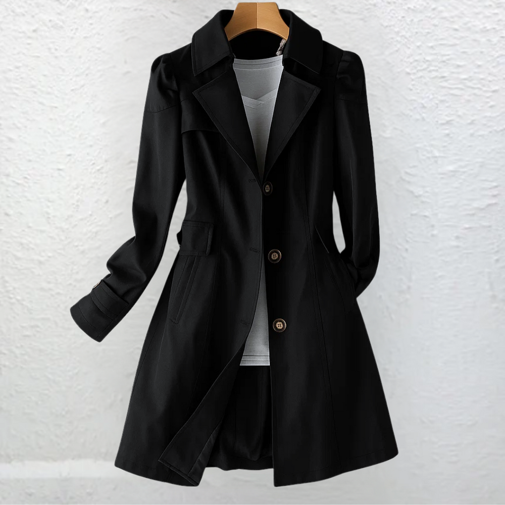Colvaine | Women's Belted Trench Coat - Beige - Image 2