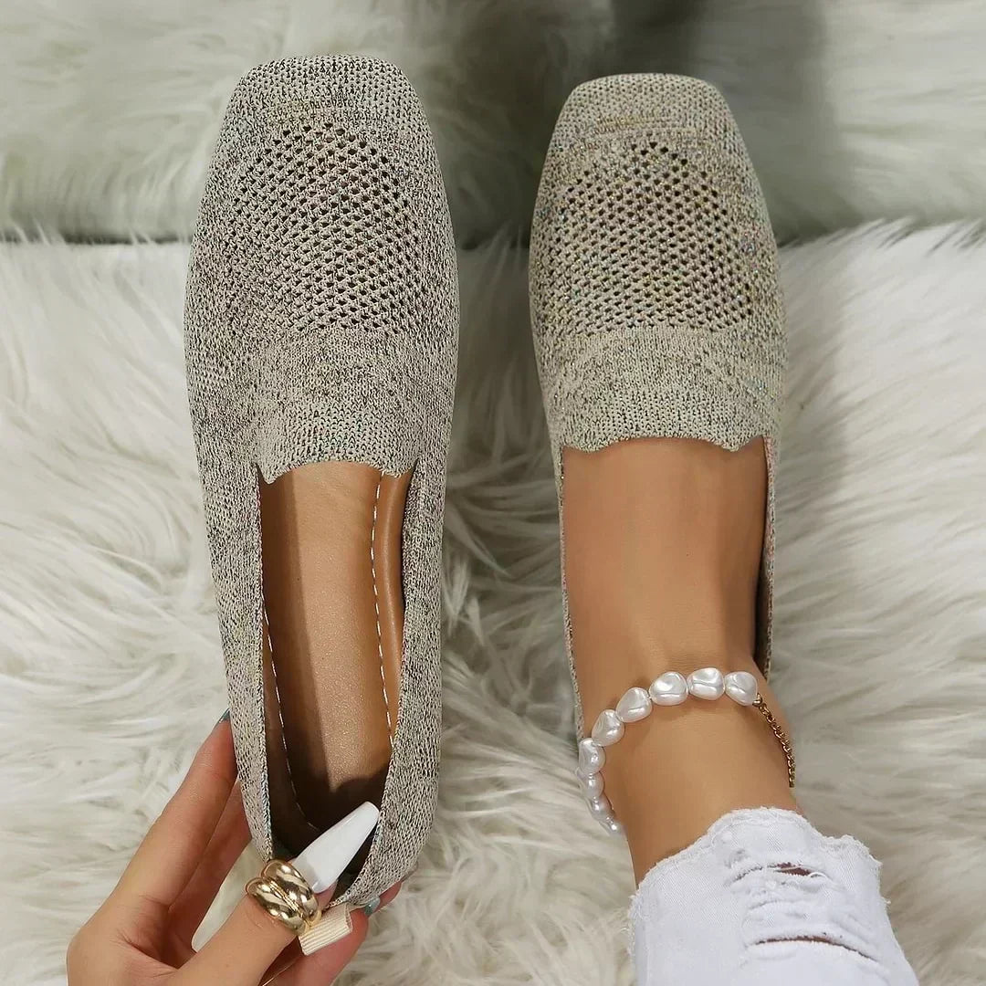 Corsvaine | Women's Slip-On Loafer Flats - Beige - Image 1