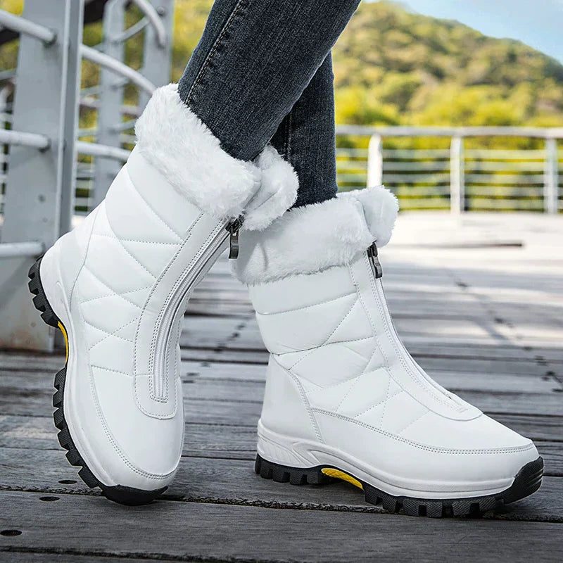 Cressida | Women's Winter Snow Boots Faux Fur - Black - Image 2