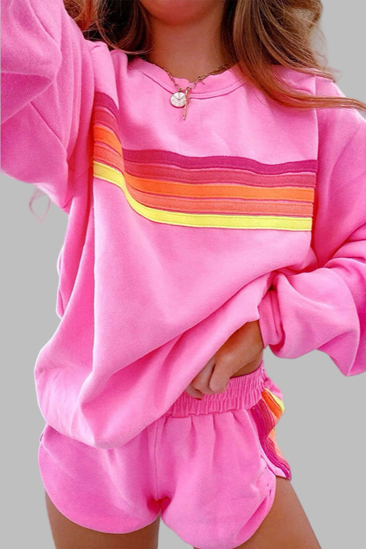 Darwyn | Women's Striped Loungewear Set - Beige - Image 2