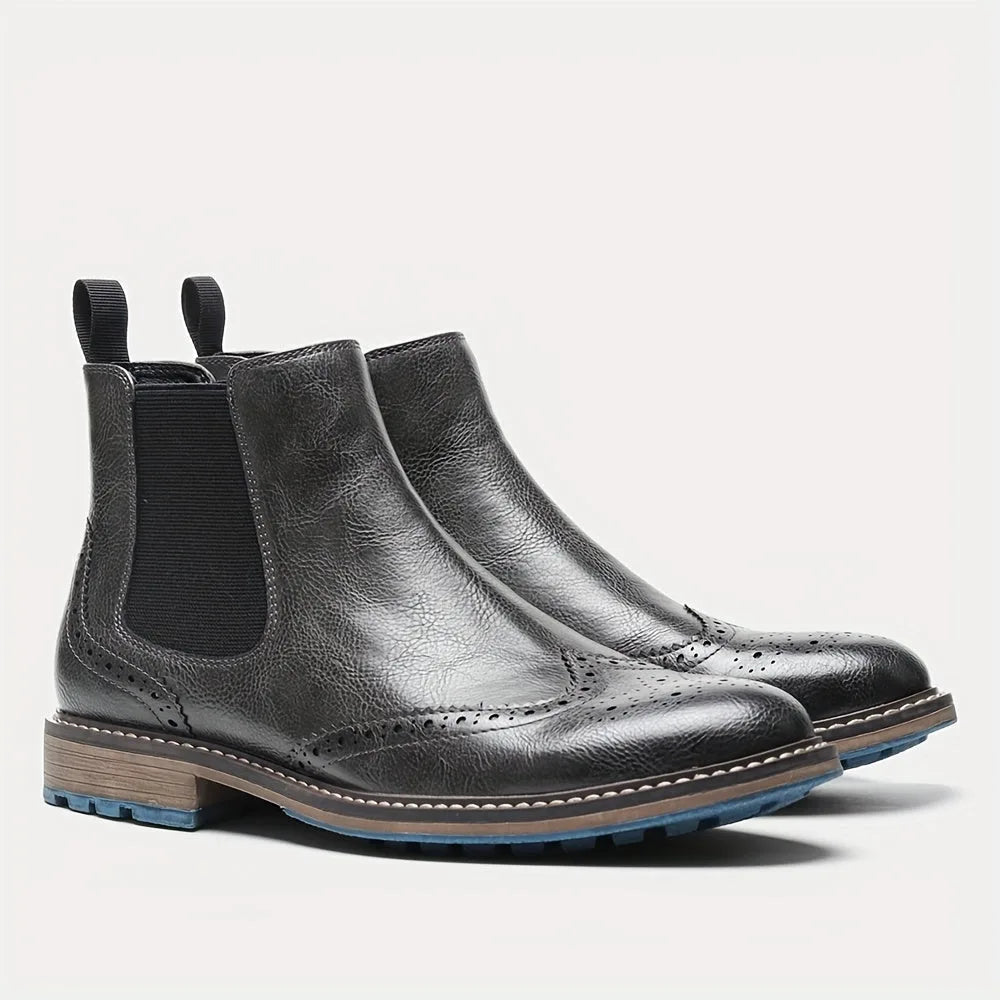 Dawnick | Women's Chelsea Ankle Boots Brogue - Image 1