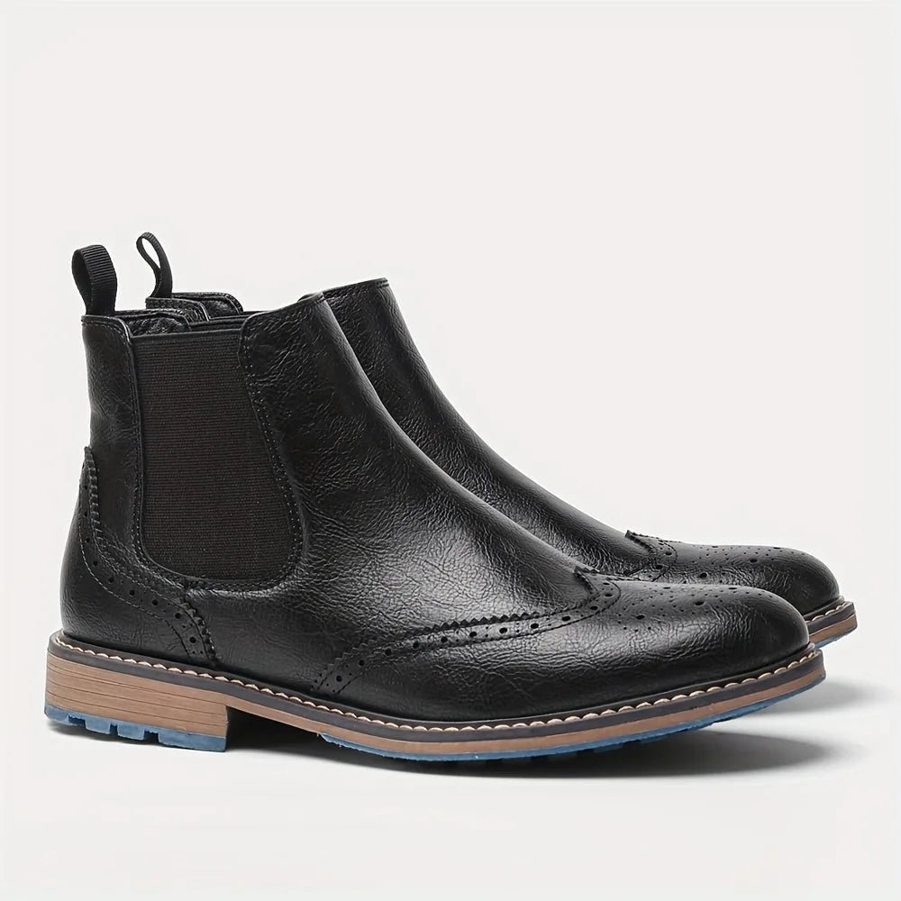 Dawnick | Women's Chelsea Ankle Boots Brogue - Image 2