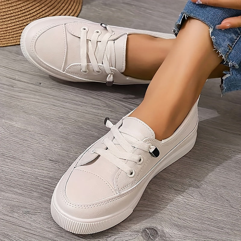 Delvaine | Women's Orthopedic Sneakers Low Profile - White - Image 1