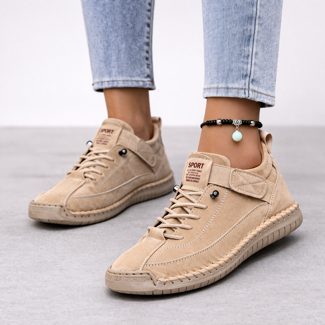 Dravelle | Women's Orthopedic Comfort Sneakers - Beige - Image 1