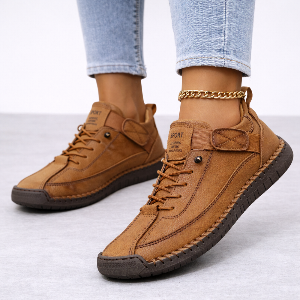 Dravelle | Women's Orthopedic Comfort Sneakers - Beige - Image 2