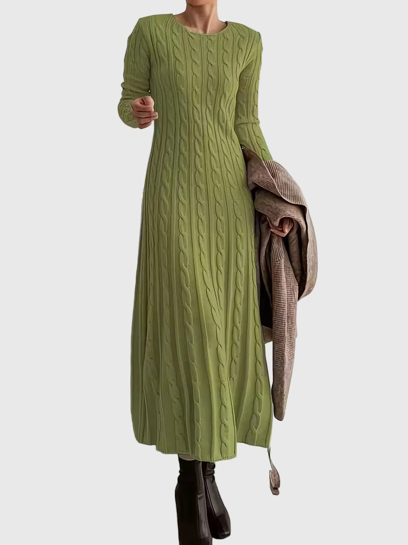 Drevelle | Women's Cable Knit Sweater Dress Maxi - Image 2