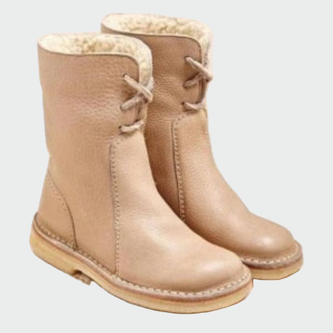Driselle | Women's Shearling-Lined Leather Ankle Boots - Camel - Image 1