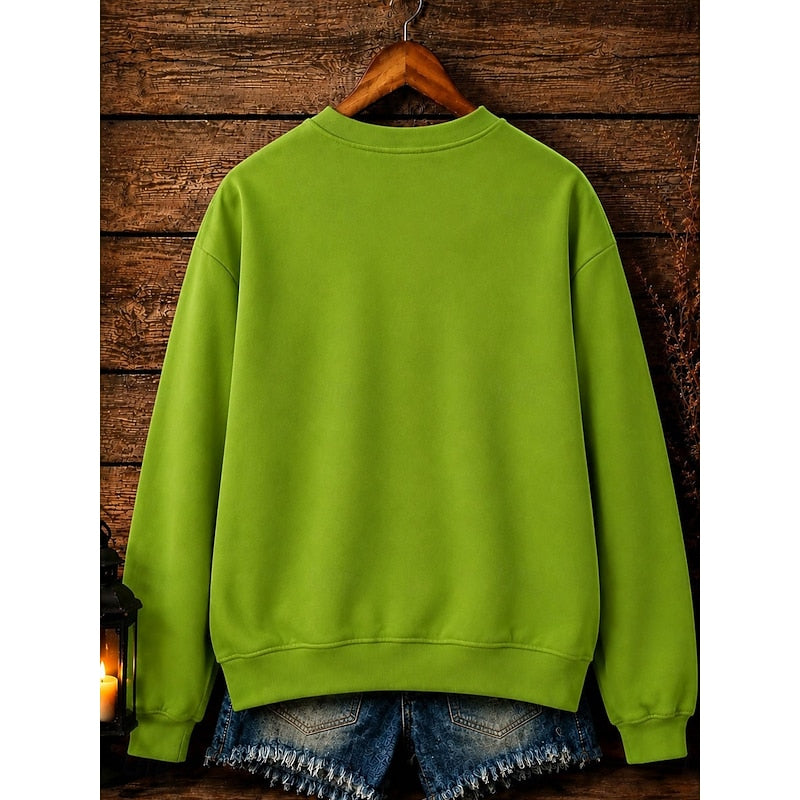 Druscilla | Women's Halloween Graphic Sweatshirt - Green - Image 2
