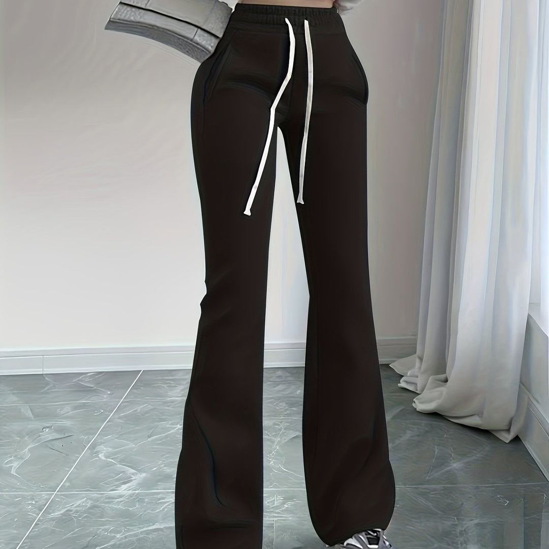 Fenwick | Women's High-Waist Flare Sweatpants - Black - Image 1