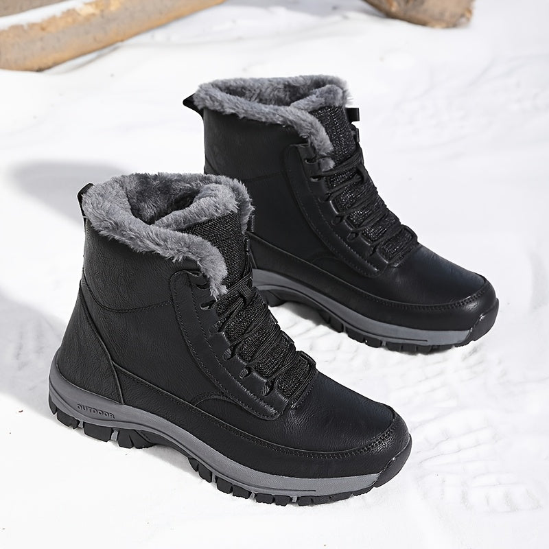 Gwendolyn | Women's Waterproof Winter Boots Fleece-Lined - Black - Image 1