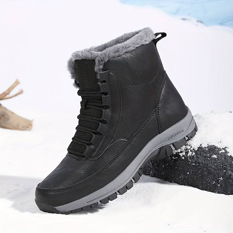Gwendolyn | Women's Waterproof Winter Boots Fleece-Lined - Black - Image 2
