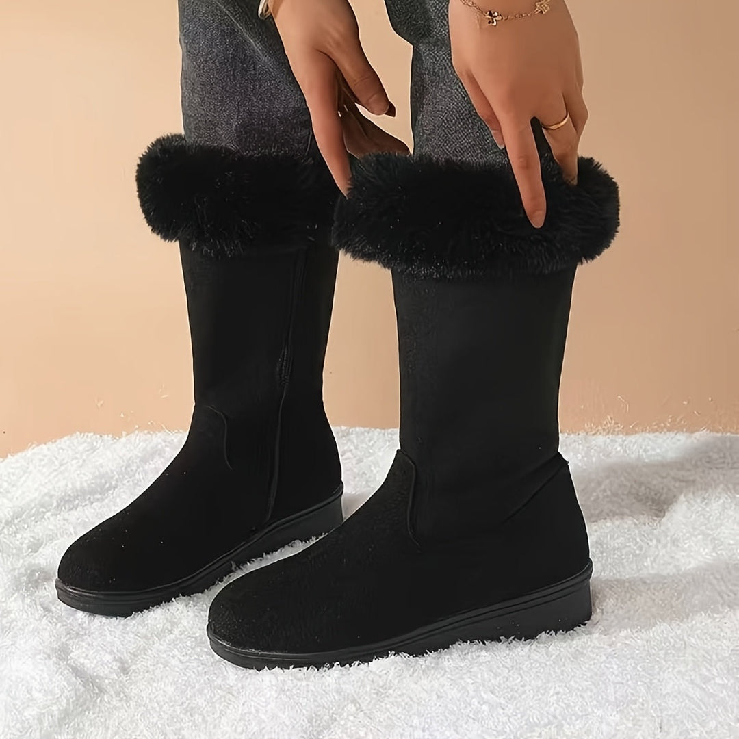 Halvara | Women's Waterproof Mid-Calf Winter Boots - Black - Image 1