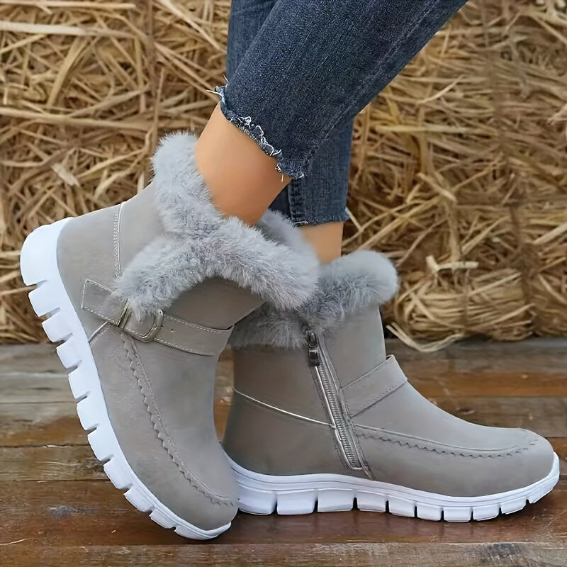Halvara | Women's Waterproof Winter Ankle Boots - Black - Image 2