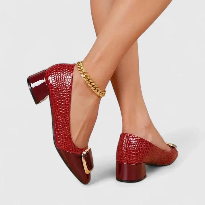 Hallie | Women's Block Heel Loafer Pumps - Image 2