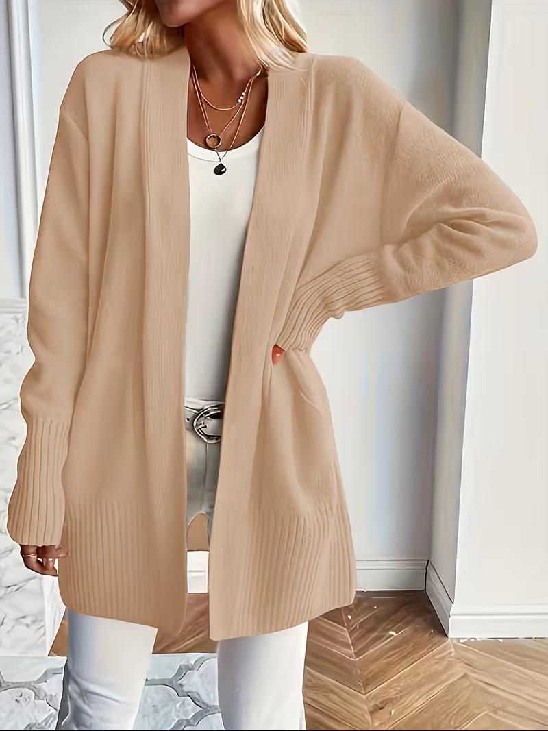 Lornette | Women's Open Front Cardigan Sweater - Black - Image 2