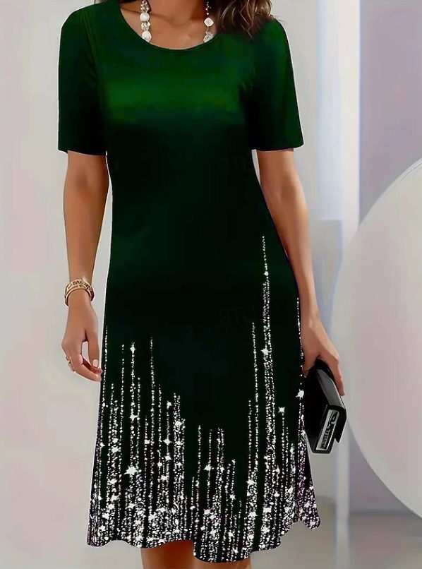 Lorrinda | Women's Sequin Party Dress Midi - Image 1