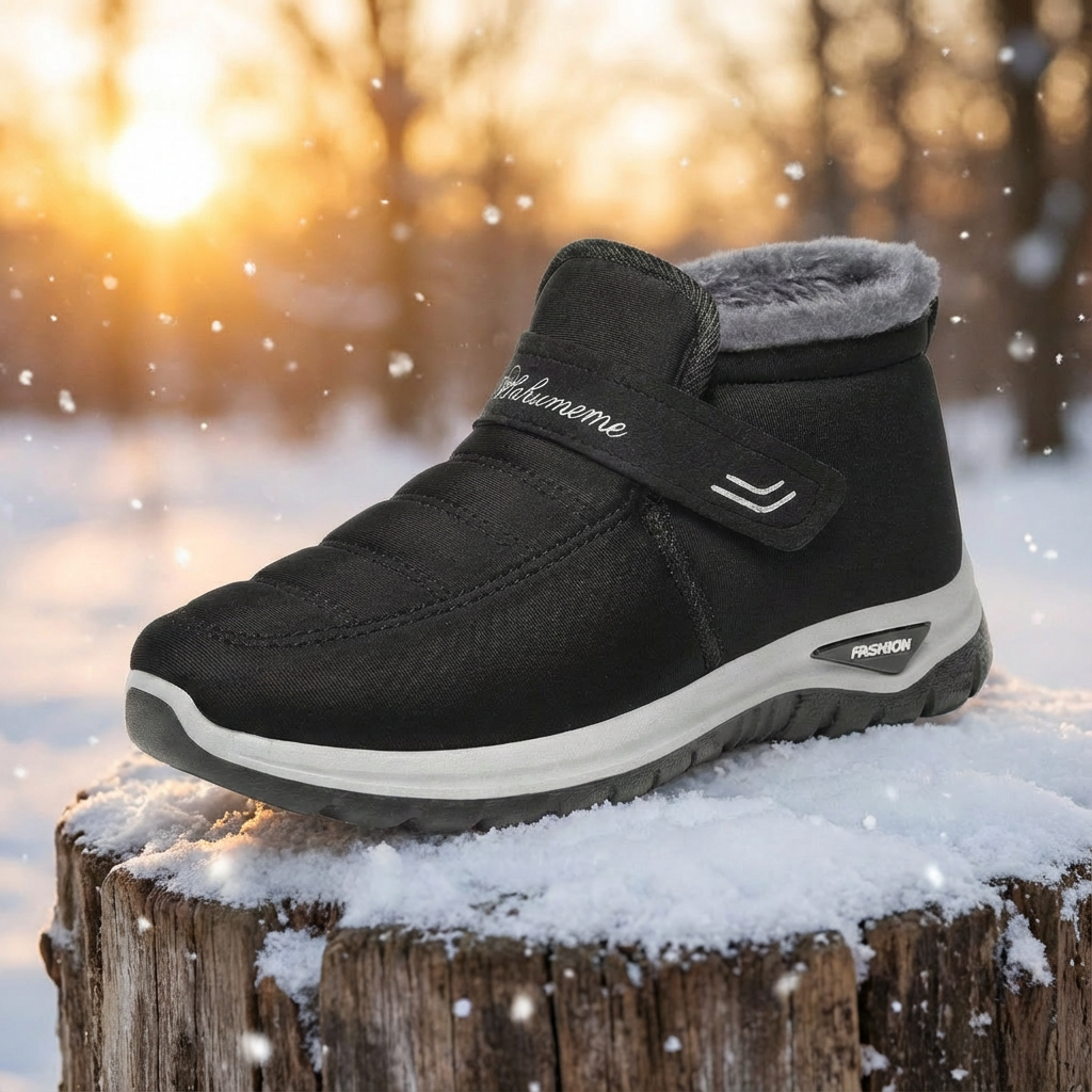 Lorveth | Women's Waterproof Winter Boots Fur Lined - Black - Image 1