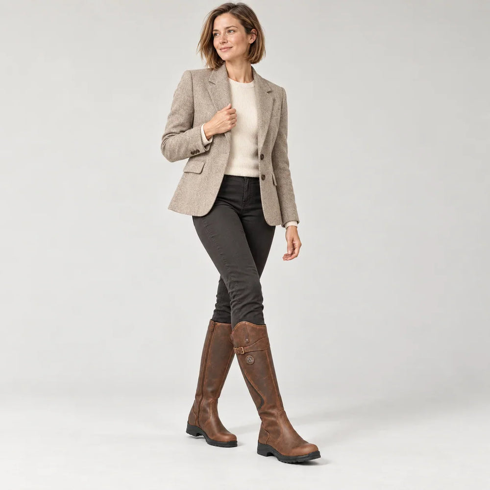 Rosvaine | Women's Knee High Boots Adjustable Strap - Brown - Image 2