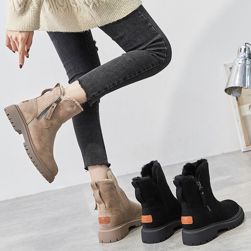 Rovaine | Women's Waterproof Winter Boot Slip-On - Beige - Image 2