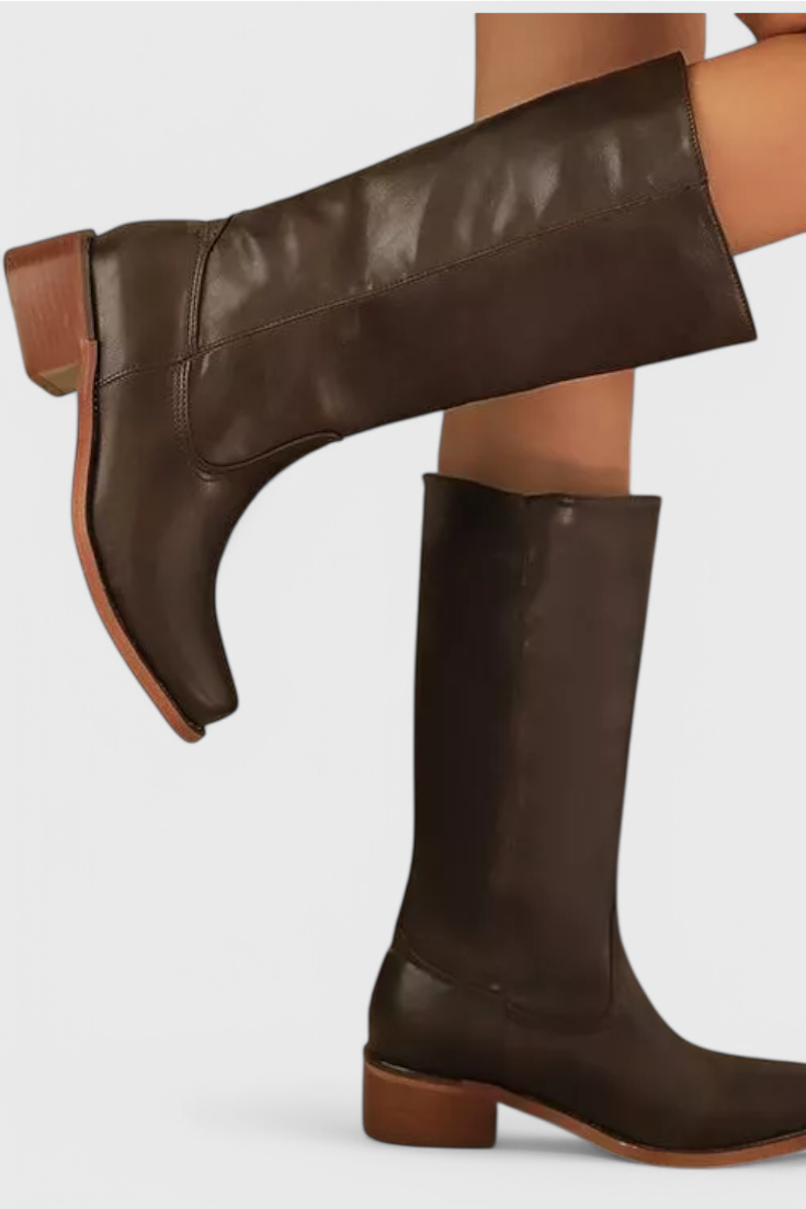 Sarelin | Women's Knee-High Boots Low Block Heel - Image 2