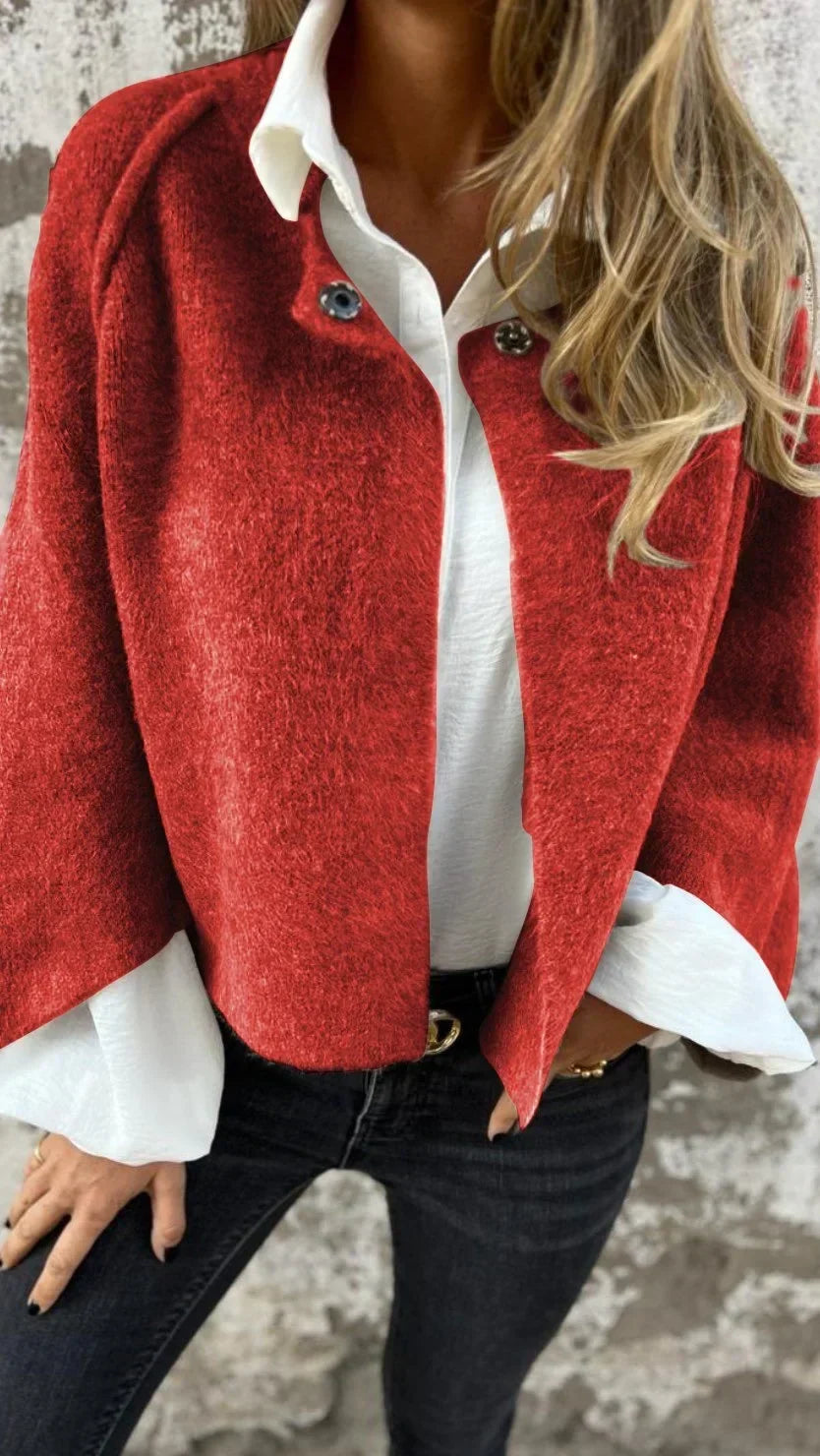 Seraphel | Women's Winter Coat Open Front Cape - Image 2