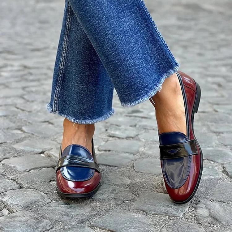 Solveth | Women's Colorblock Slip-On Loafers - Image 1