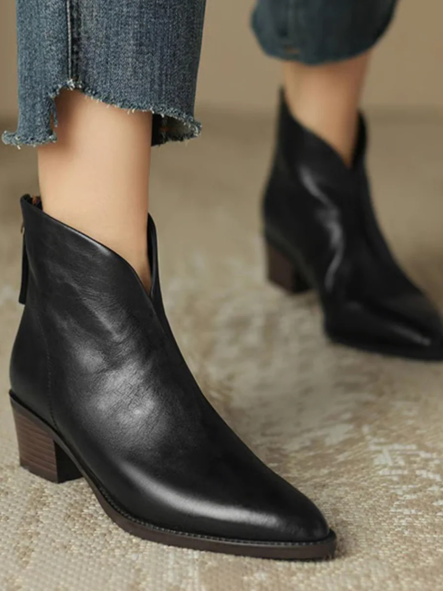Tavindra | Women's Pointed Toe Ankle Boots - Image 1