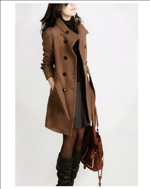 Thessaly | Women's Double-Breasted Long Winter Coat - Image 2