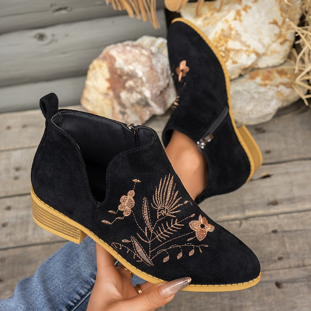 Thessira | Women's Embroidered Ankle Boots - Image 2