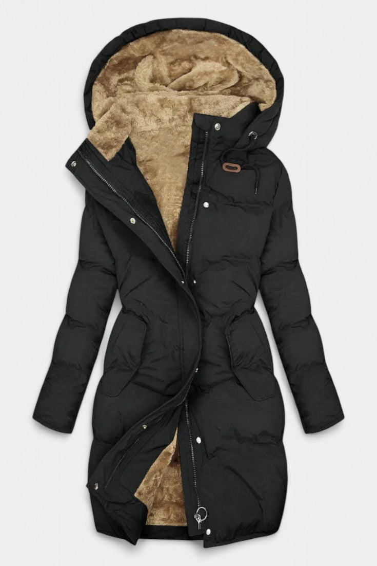 Thessvorn | Women's Hooded Winter Coat Faux Fur Lined - Image 1