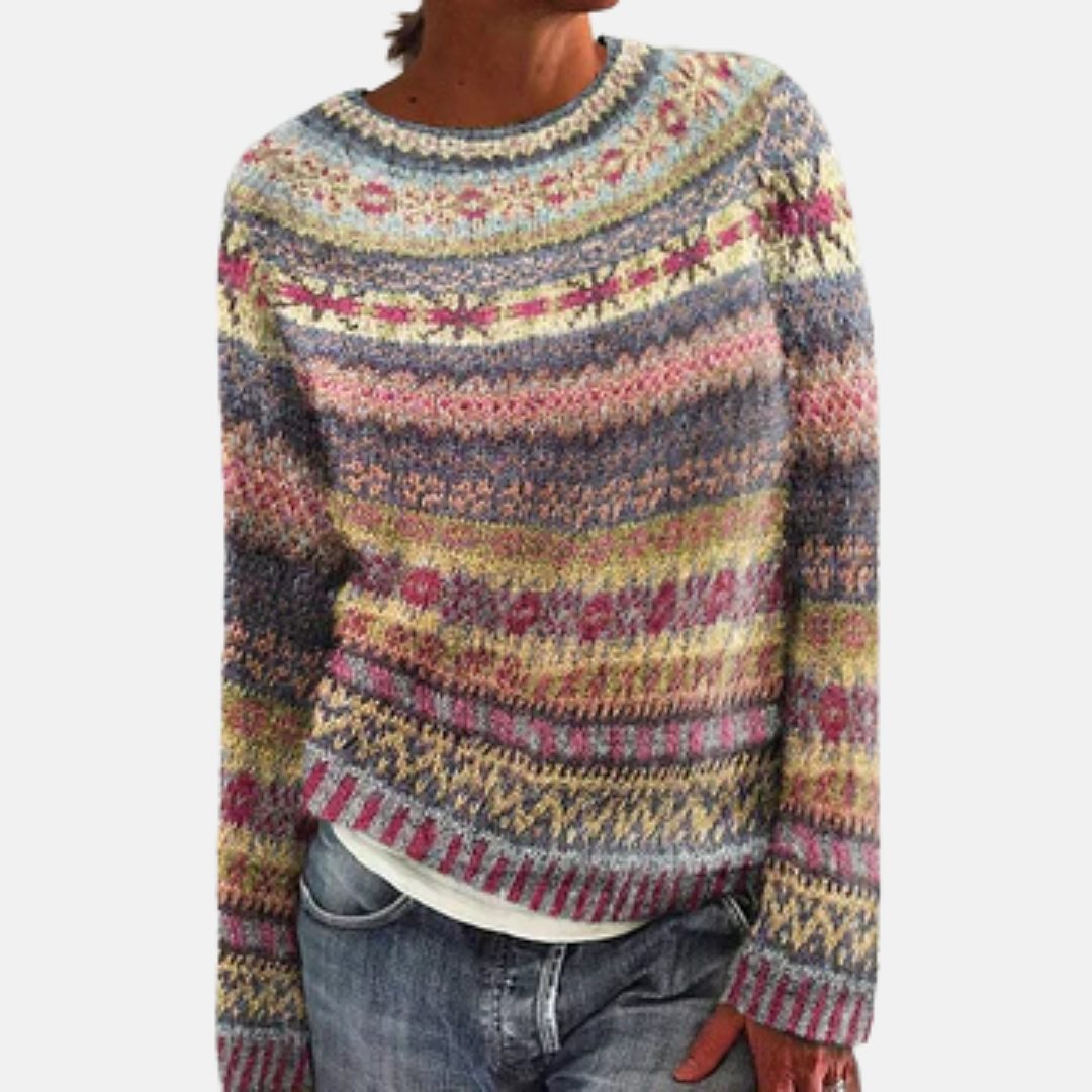 Threnova | Women's Christmas Fair Isle Knit Sweater - Image 1