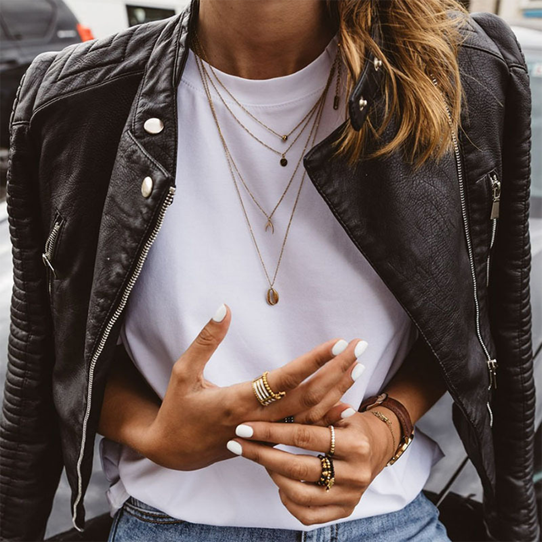 Tolvaine | Women's Faux Leather Moto Jacket - Black - Image 1