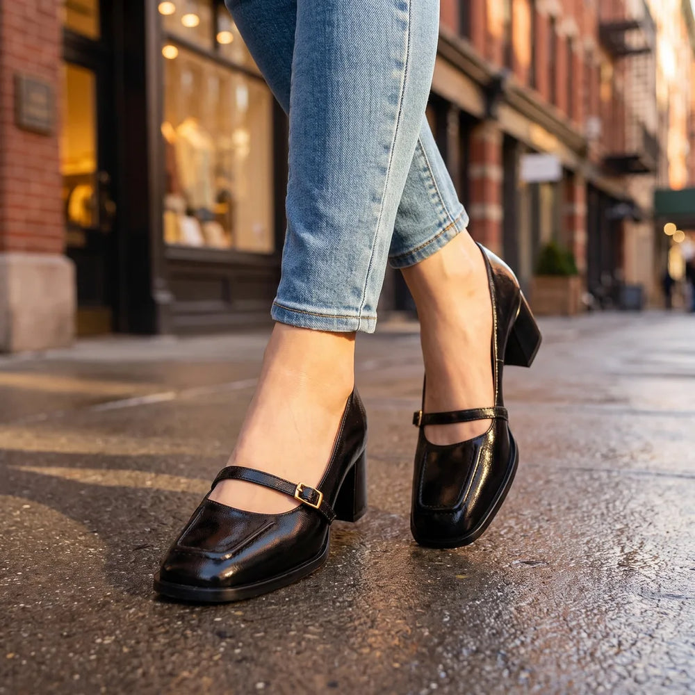Trevelle | Women's Mary Jane Block Heel Shoes - Image 2